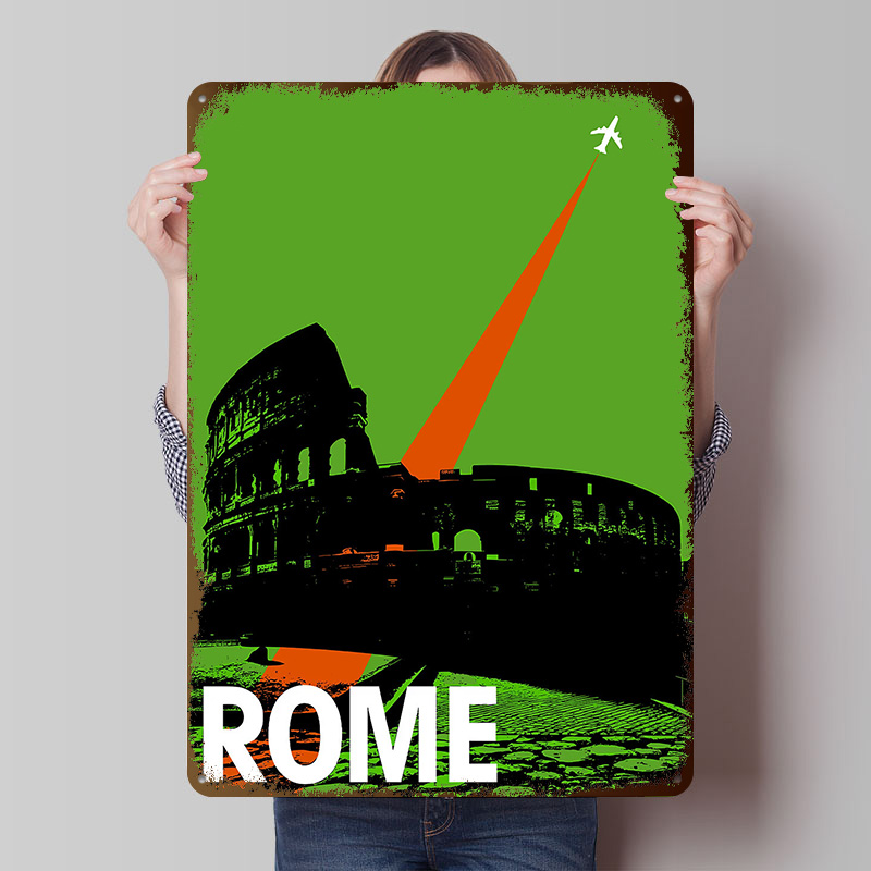 Retro Gaming Bar - Poster in metallo da viaggio di