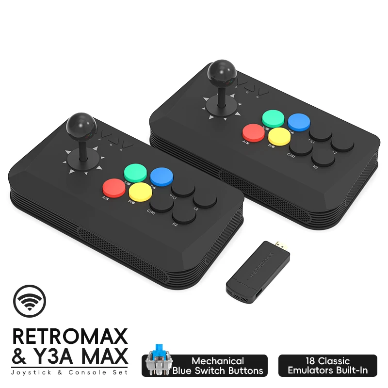 Retro Gaming Stick - Joystick di combattimento wireless Y3A Max