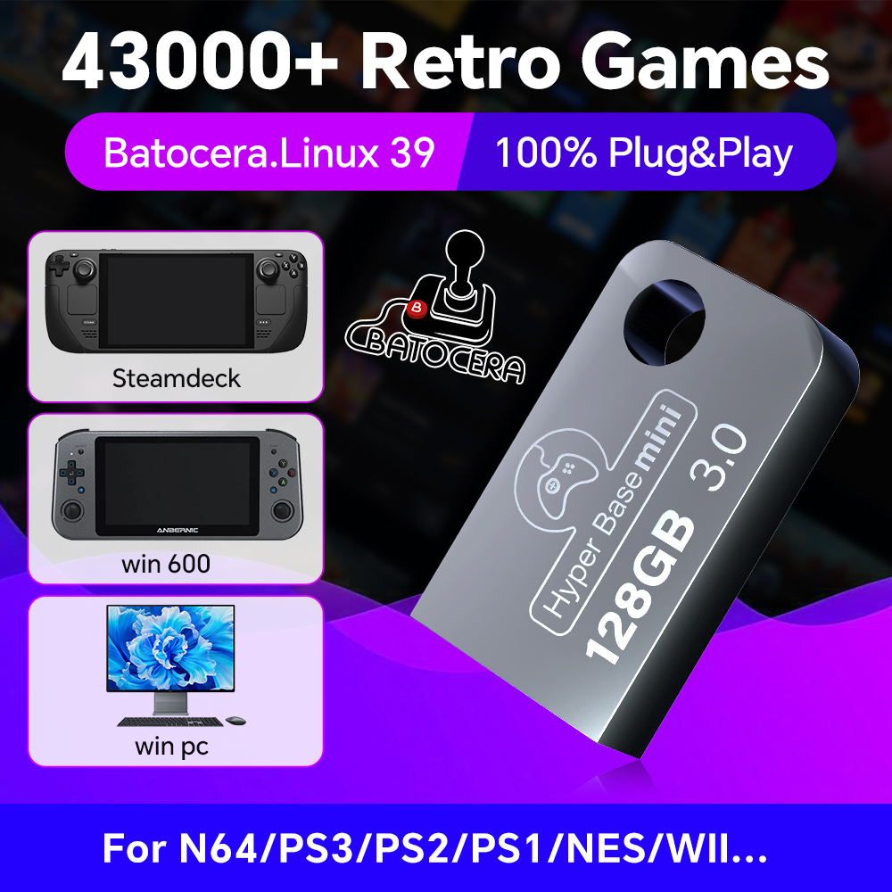Retro Gaming Stick - Batocera 128G Chiavetta USB per Windows