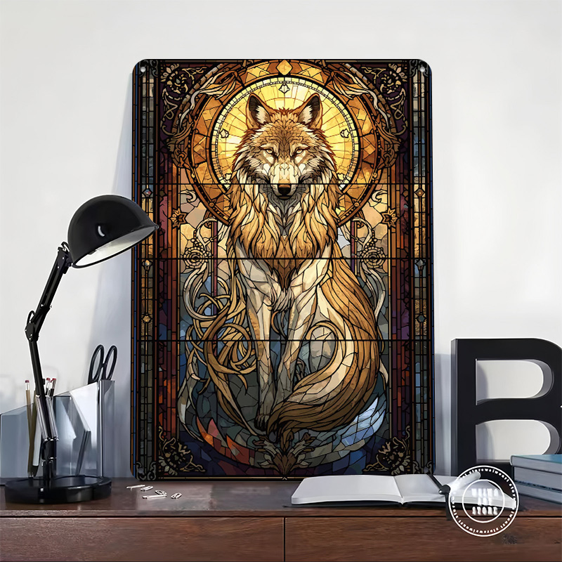 Poster con Lupo in Vetro Color - Retro Gaming Bar recensione e prezzo
